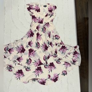 Blush floral high low dress
